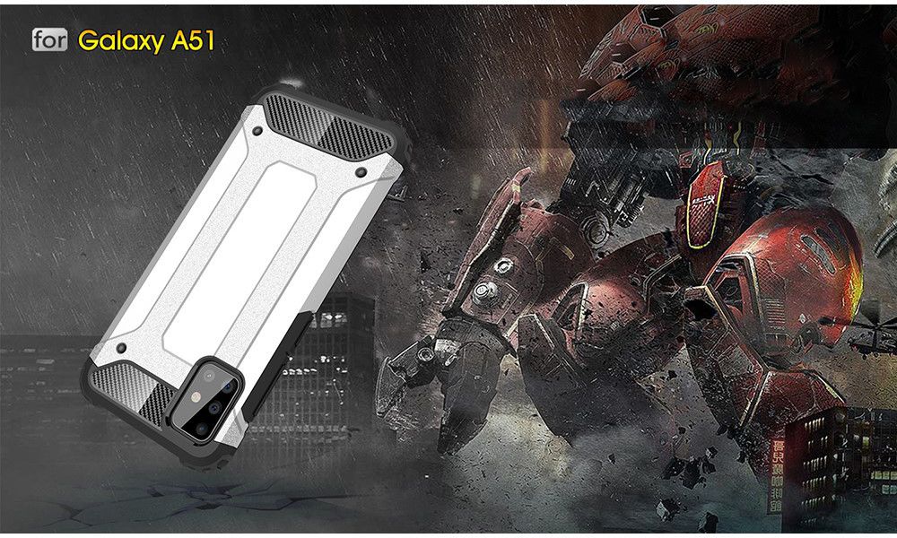 Samsung Galaxy A51 Hoesje Shock Proof Hybride Back Cover Goud afbeelding 8