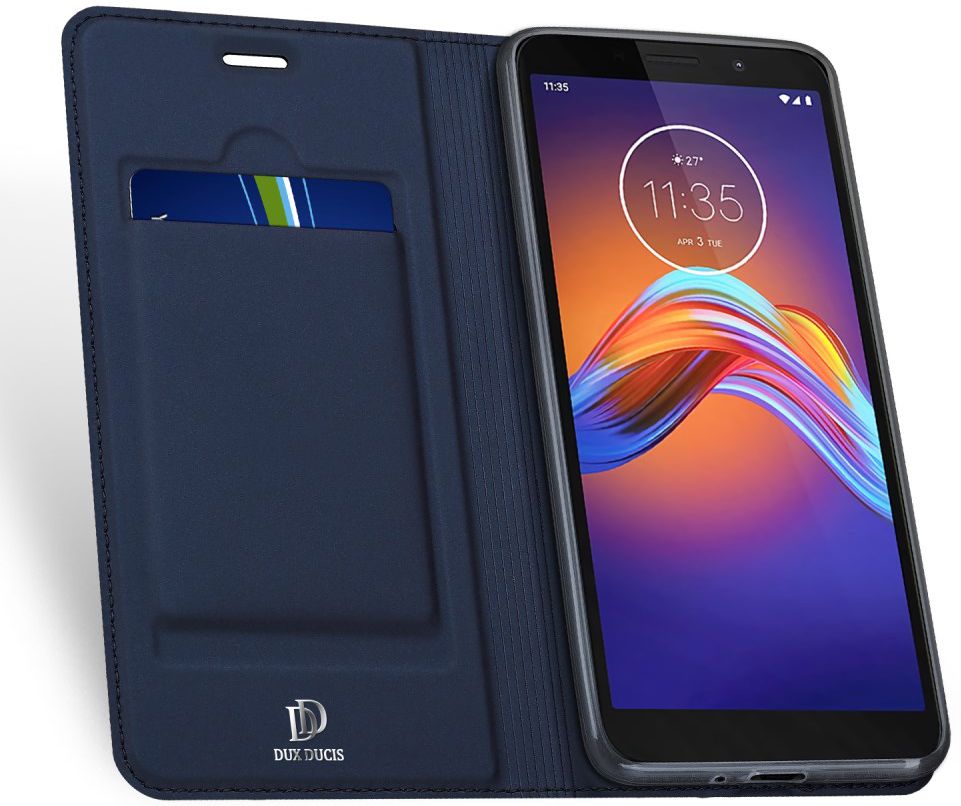 Dux Ducis Skin Pro Series Motorola Moto E6 Play Flip Hoesje Blauw afbeelding 2