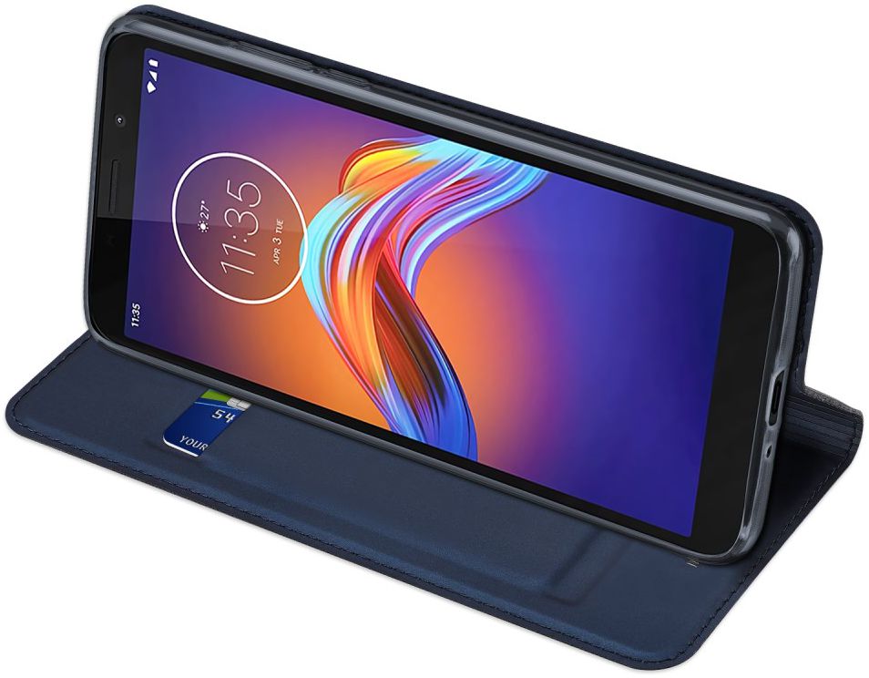 Dux Ducis Skin Pro Series Motorola Moto E6 Play Flip Hoesje Blauw afbeelding 4