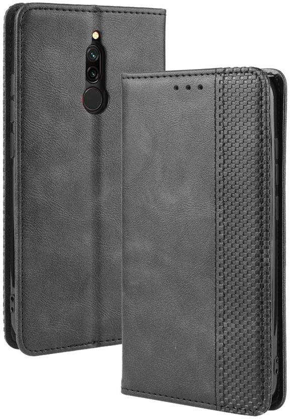 Xiaomi Redmi 8 Stijlvol Vintage Portemonnee Hoesje Zwart afbeelding 6