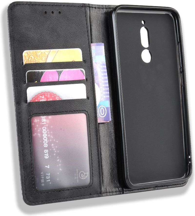 Xiaomi Redmi 8 Stijlvol Vintage Portemonnee Hoesje Zwart afbeelding 8