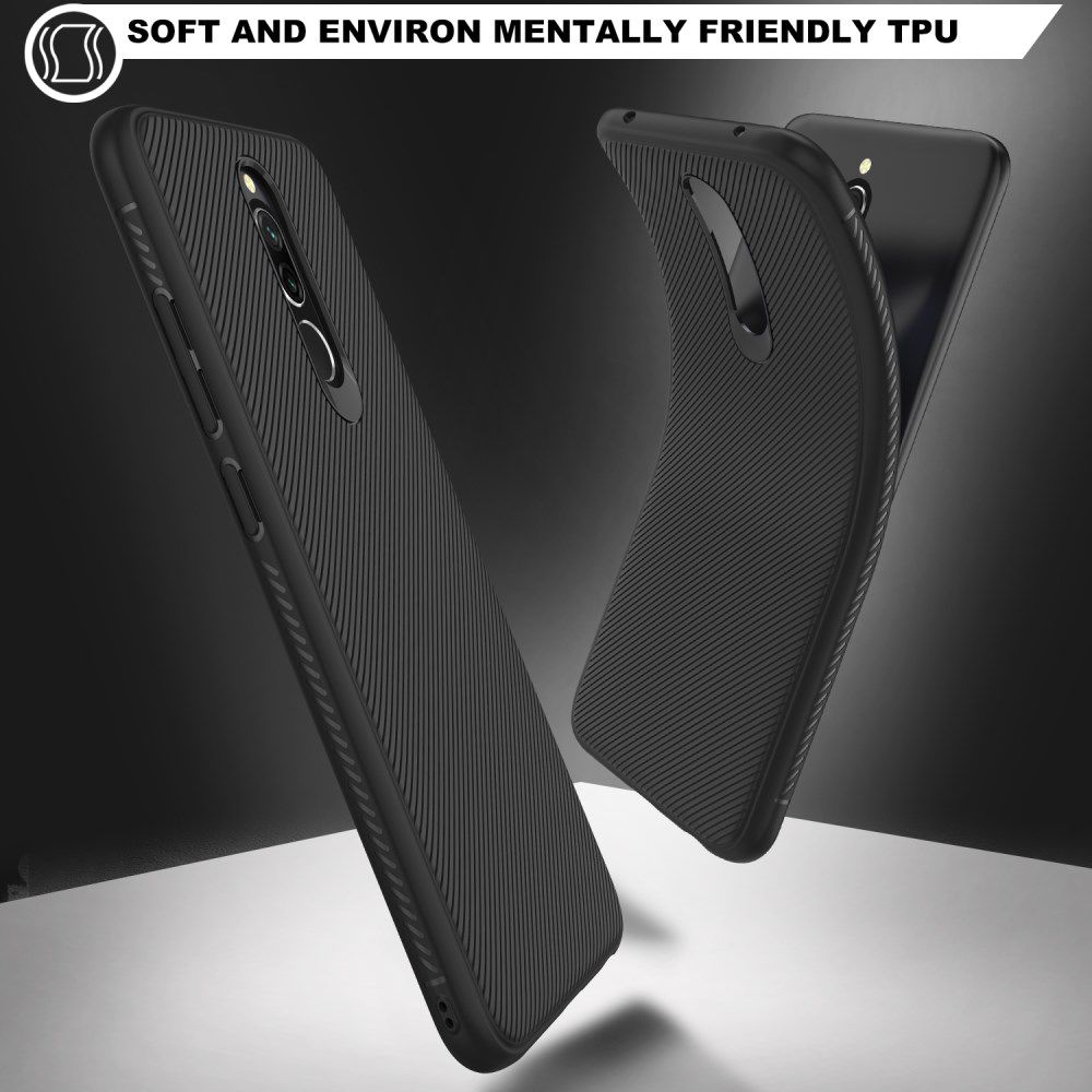 Xiaomi Redmi 8 Twill Slim Texture Back Cover Zwart afbeelding 4