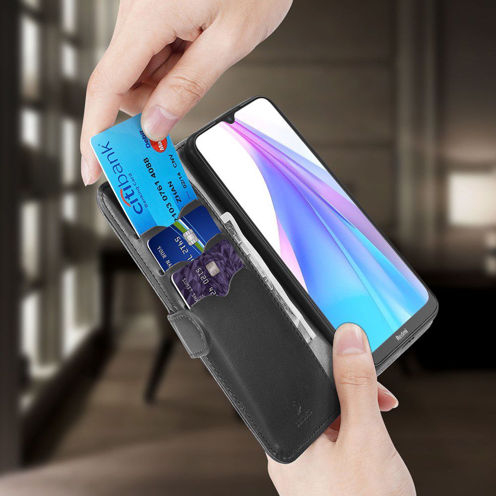 Dux Ducis Kado Series Xiaomi Redmi Note 8T Portemonnee Hoesje Zwart afbeelding 4