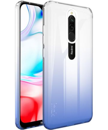 IMAK UX-6 Series Xiaomi Redmi 8 Hoesje TPU Transparant/Blauw Hoesjes