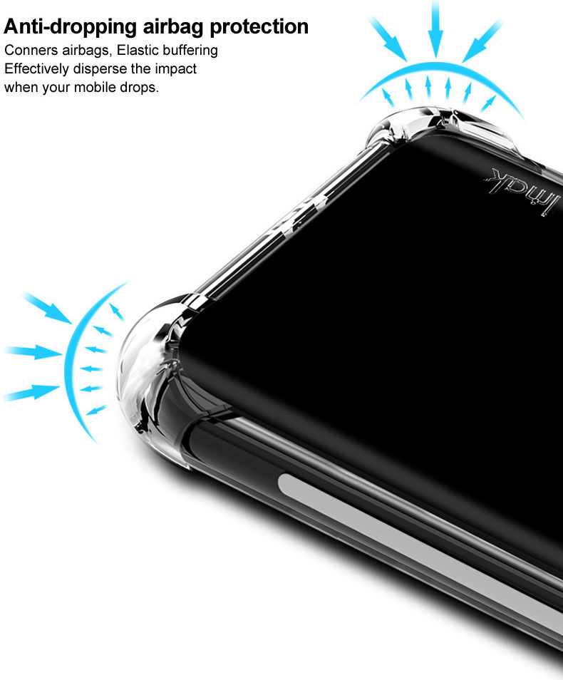 IMAK Xiaomi Mi Note 10 Pro Hoesje TPU met Screenprotector Metaal Zwart afbeelding 6