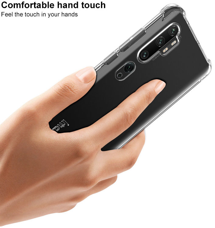 IMAK Xiaomi Mi Note 10 Pro Hoesje TPU met Screenprotector Metaal Zwart afbeelding 9