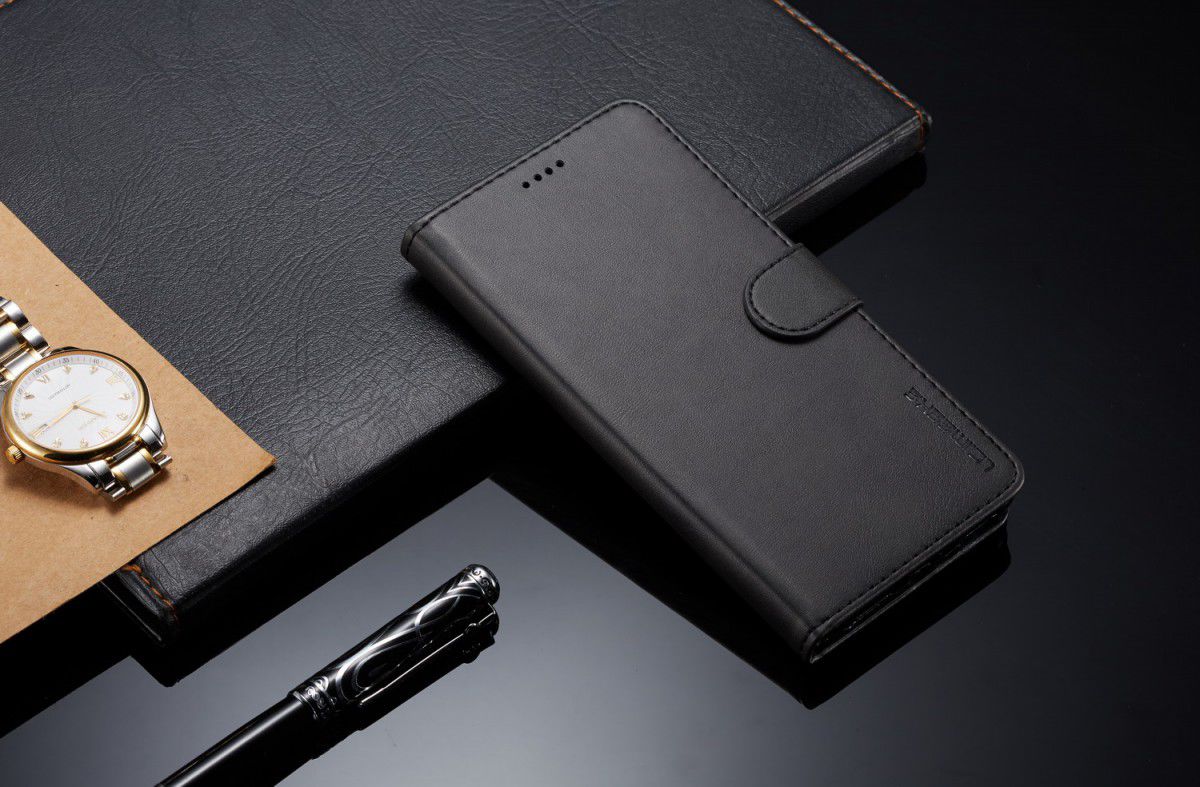 Xiaomi Redmi 8 PU Lederen Portemonnee Bookcase Hoesje Zwart afbeelding 5