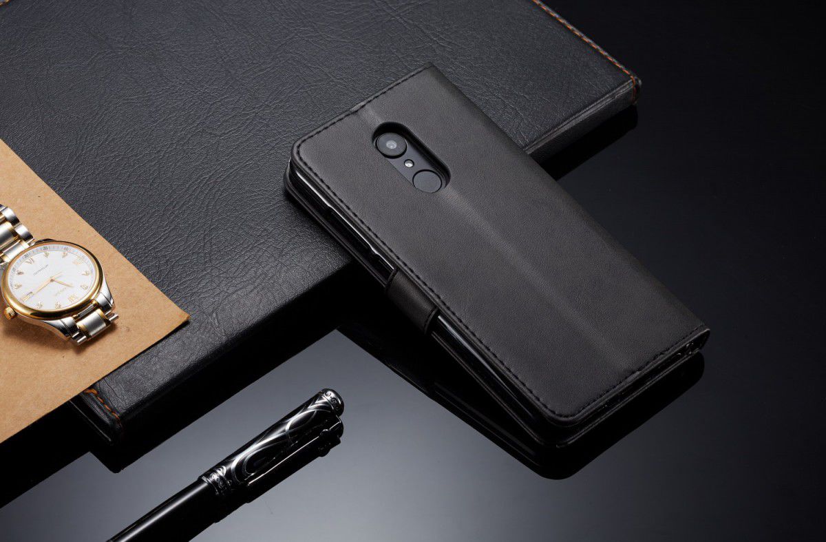 Xiaomi Redmi 8 PU Lederen Portemonnee Bookcase Hoesje Zwart afbeelding 6