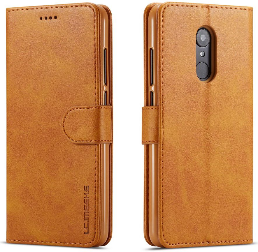 Xiaomi Redmi 8 PU Lederen Portemonnee Bookcase Hoesje Bruin afbeelding 2