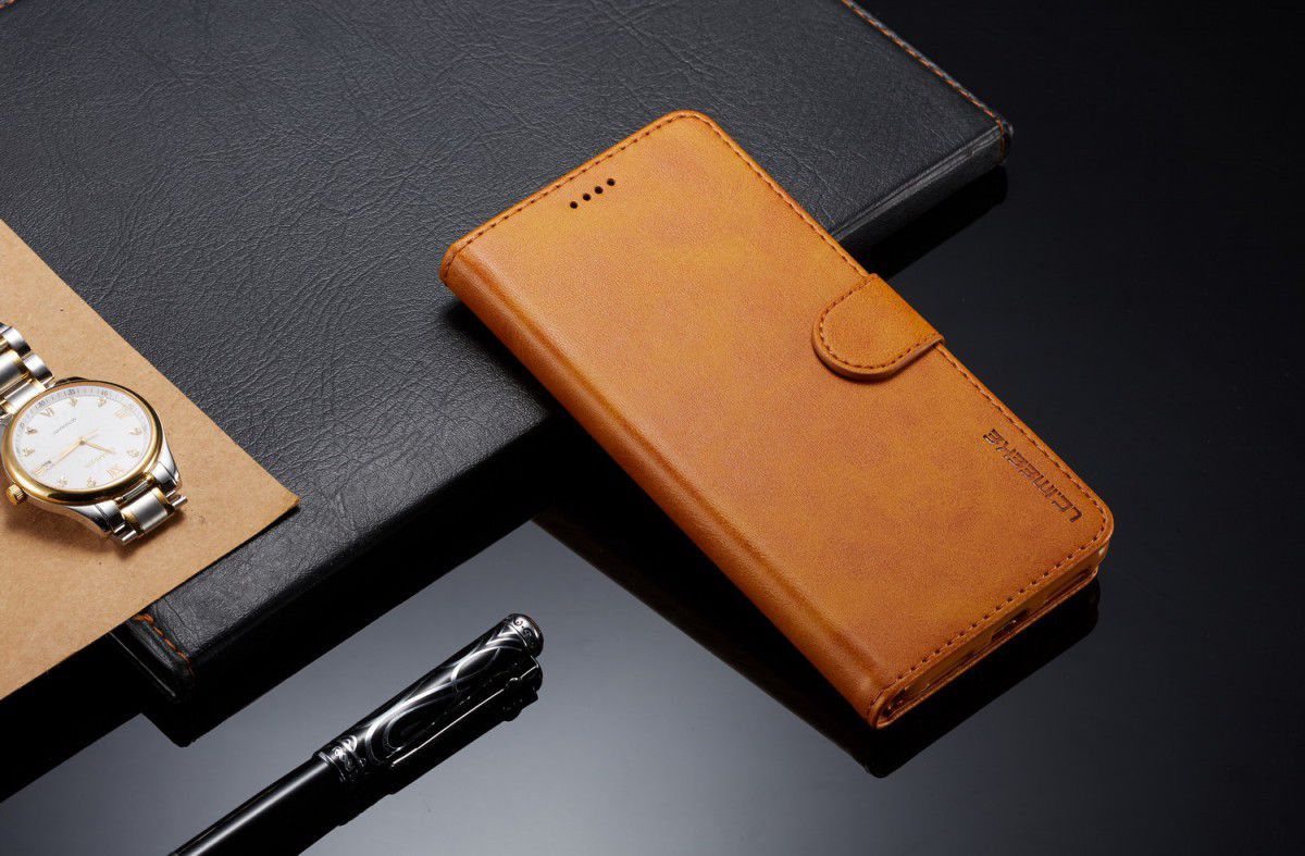 Xiaomi Redmi 8 PU Lederen Portemonnee Bookcase Hoesje Bruin afbeelding 5