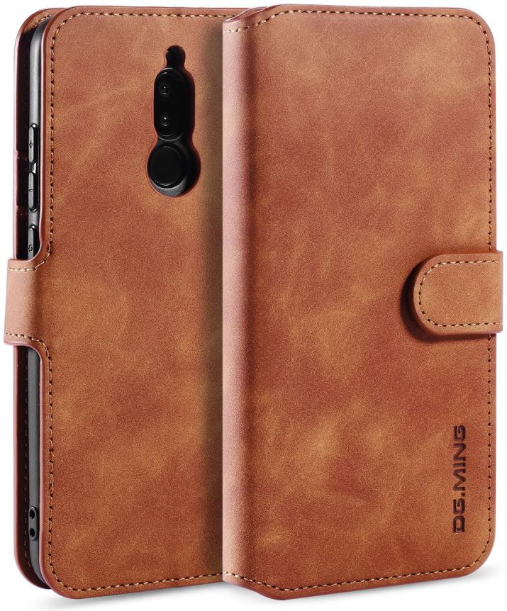 DG Ming Retro Portemonnee Xiaomi Redmi 8 Hoesje Bruin afbeelding 3