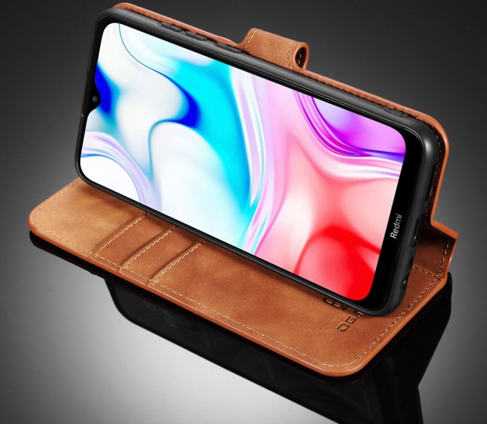DG Ming Retro Portemonnee Xiaomi Redmi 8 Hoesje Bruin afbeelding 12