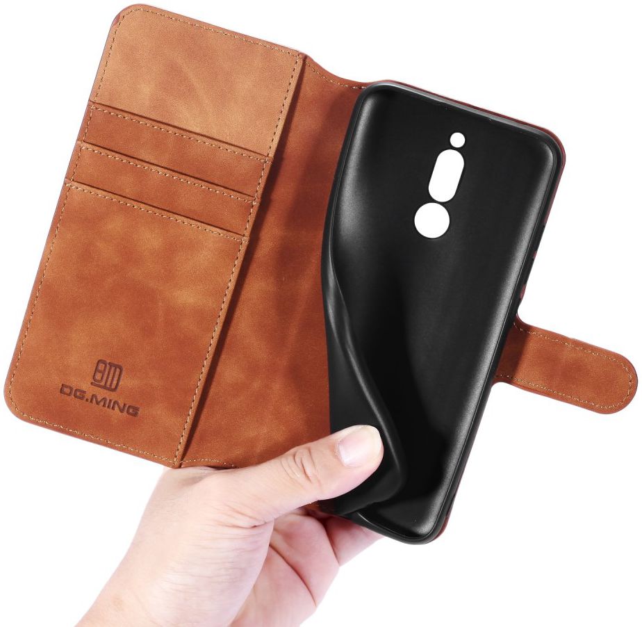 DG Ming Retro Portemonnee Xiaomi Redmi 8 Hoesje Bruin afbeelding 4