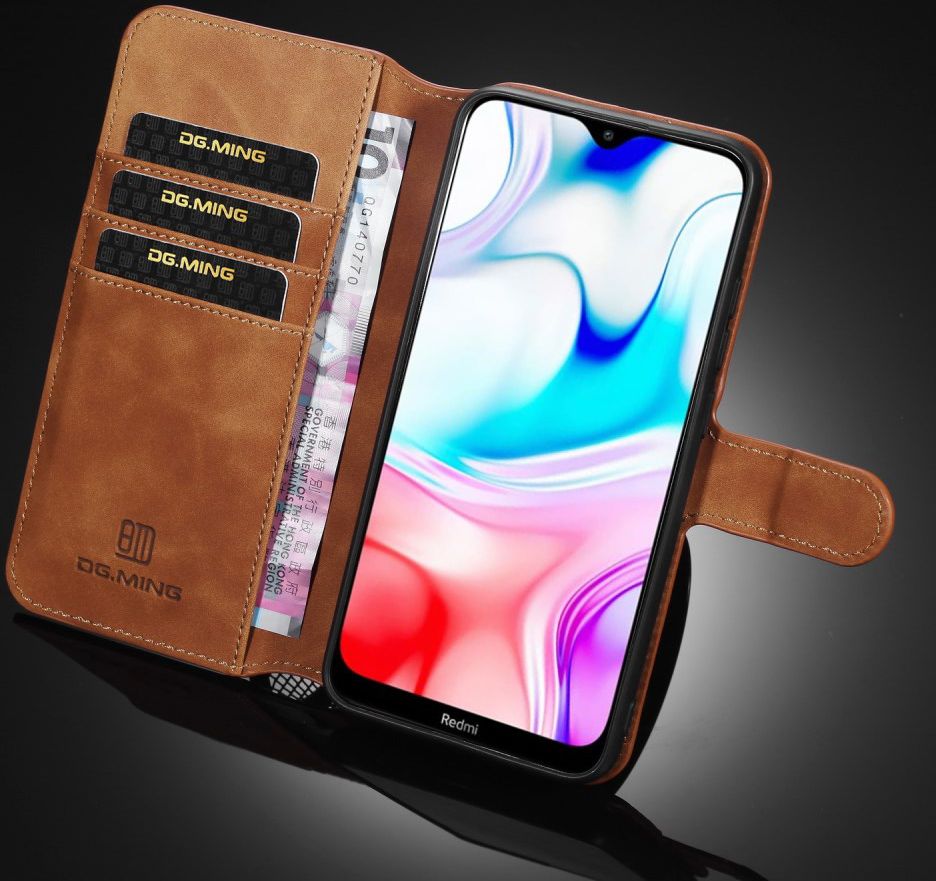 DG Ming Retro Portemonnee Xiaomi Redmi 8 Hoesje Bruin afbeelding 8