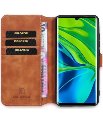 DG Ming Retro Portemonnee Xiaomi Mi Note 10 (Pro) Hoesje Bruin Hoesjes
