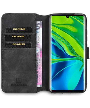 DG Ming Retro Portemonnee Xiaomi Mi Note 10 (Pro) Hoesje Zwart Hoesjes