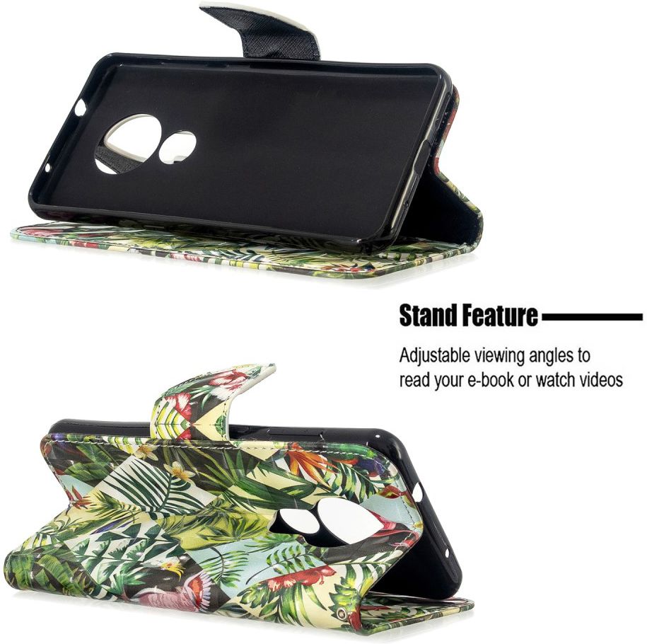 Nokia 6.2 / 7.2 Portemonnee Hoesje met Planten Print afbeelding 7