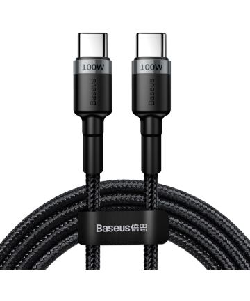 Baseus Cafule Series 100W PD2.0 Flash Charge USB-C Kabel 2m Grijs Kabels