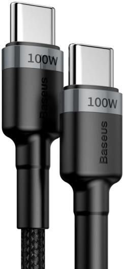Baseus Cafule Series 100W PD2.0 Flash Charge USB-C Kabel 2m Grijs afbeelding 3