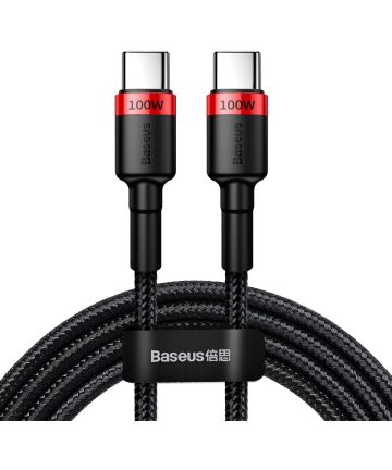 Baseus Cafule Series 100W PD2.0 Flash Charge USB-C Kabel 2m Rood Kabels