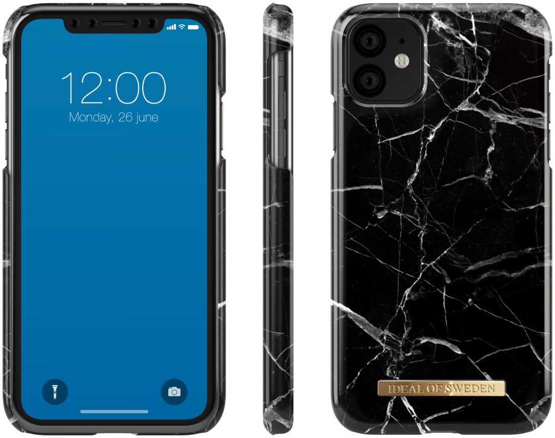 iDeal of Sweden Fashion Apple iPhone 11 Hoesje Black Marble afbeelding 2