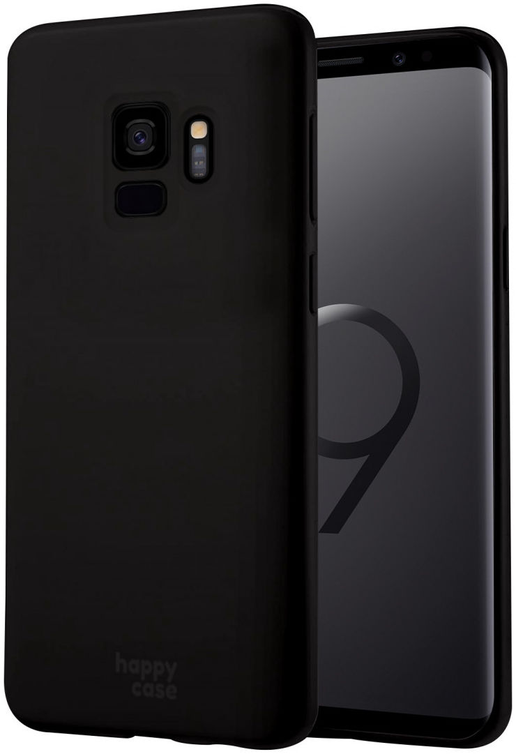 HappyCase Samsung Galaxy S9 Siliconen Back Cover Hoesje Zwart afbeelding 1