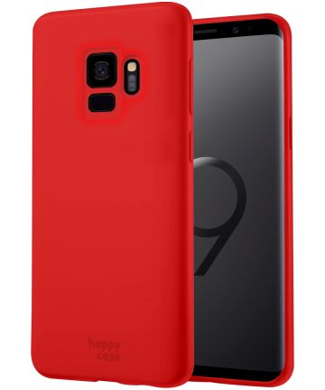 HappyCase Samsung Galaxy S9 Siliconen Back Cover Hoesje Rood Hoesjes