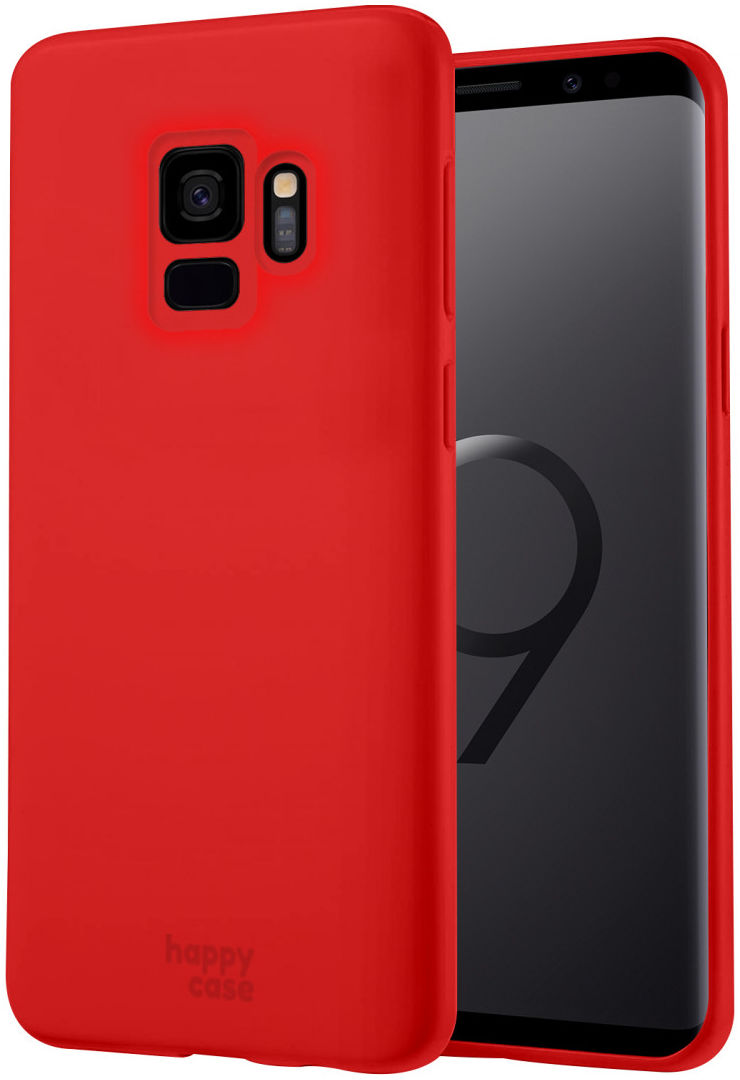 HappyCase Samsung Galaxy S9 Siliconen Back Cover Hoesje Rood afbeelding 1