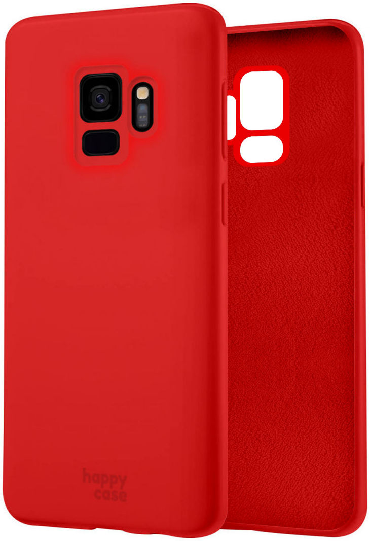 HappyCase Samsung Galaxy S9 Siliconen Back Cover Hoesje Rood afbeelding 2