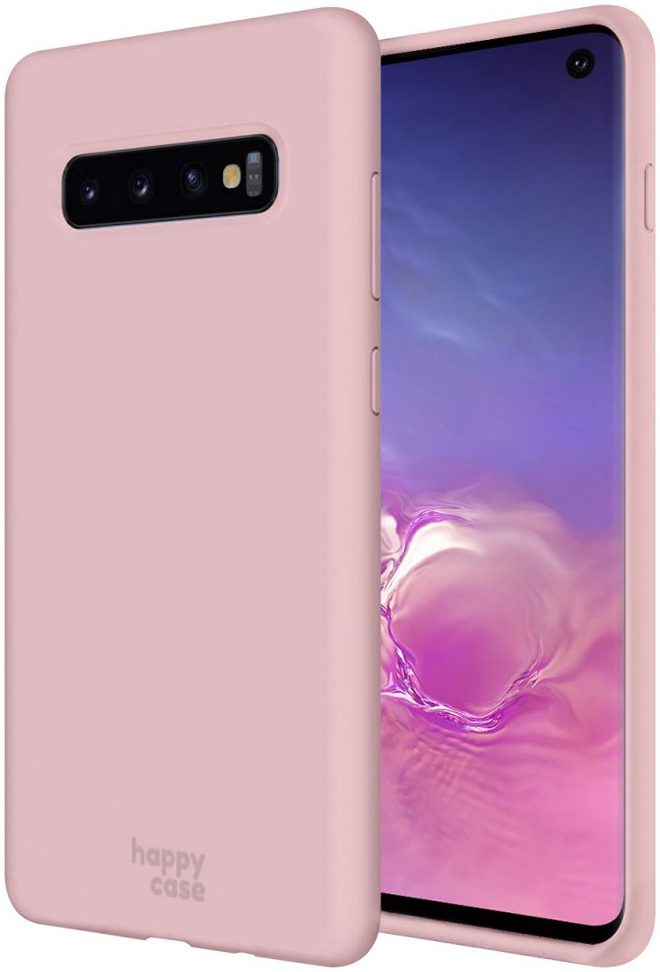 HappyCase Samsung Galaxy S10 Siliconen Back Cover Hoesje Roze afbeelding 1