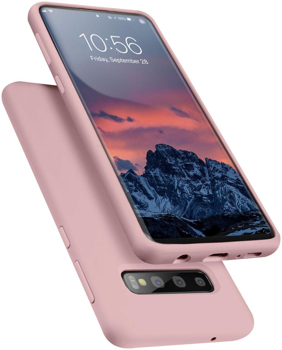 HappyCase Samsung Galaxy S10 Siliconen Back Cover Hoesje Roze afbeelding 2