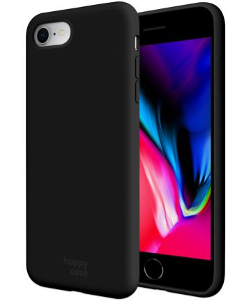 HappyCase Apple iPhone 7 / 8 Siliconen Back Cover Hoesje Zwart Hoesjes