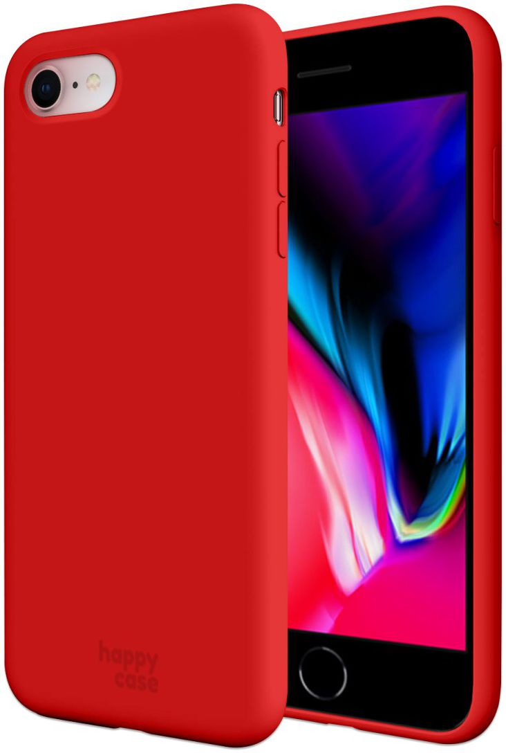 HappyCase Apple iPhone 7 / 8 Siliconen Back Cover Hoesje Rood afbeelding 1