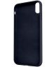 HappyCase Apple iPhone X(S) Siliconen Back Cover Hoesje Donker Blauw
