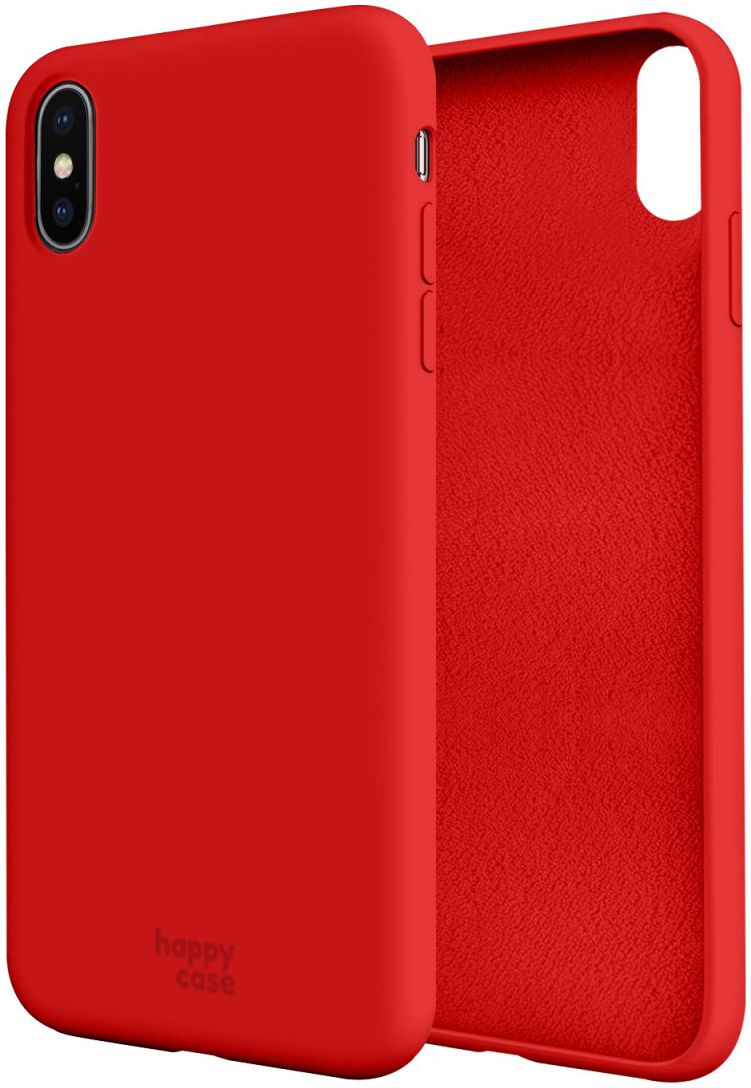 HappyCase Apple iPhone X(S) Siliconen Back Cover Hoesje Rood afbeelding 7