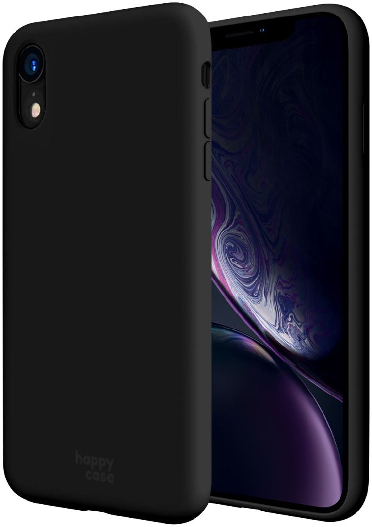 HappyCase Apple iPhone XR Hoesje Siliconen Back Cover Zwart afbeelding 1
