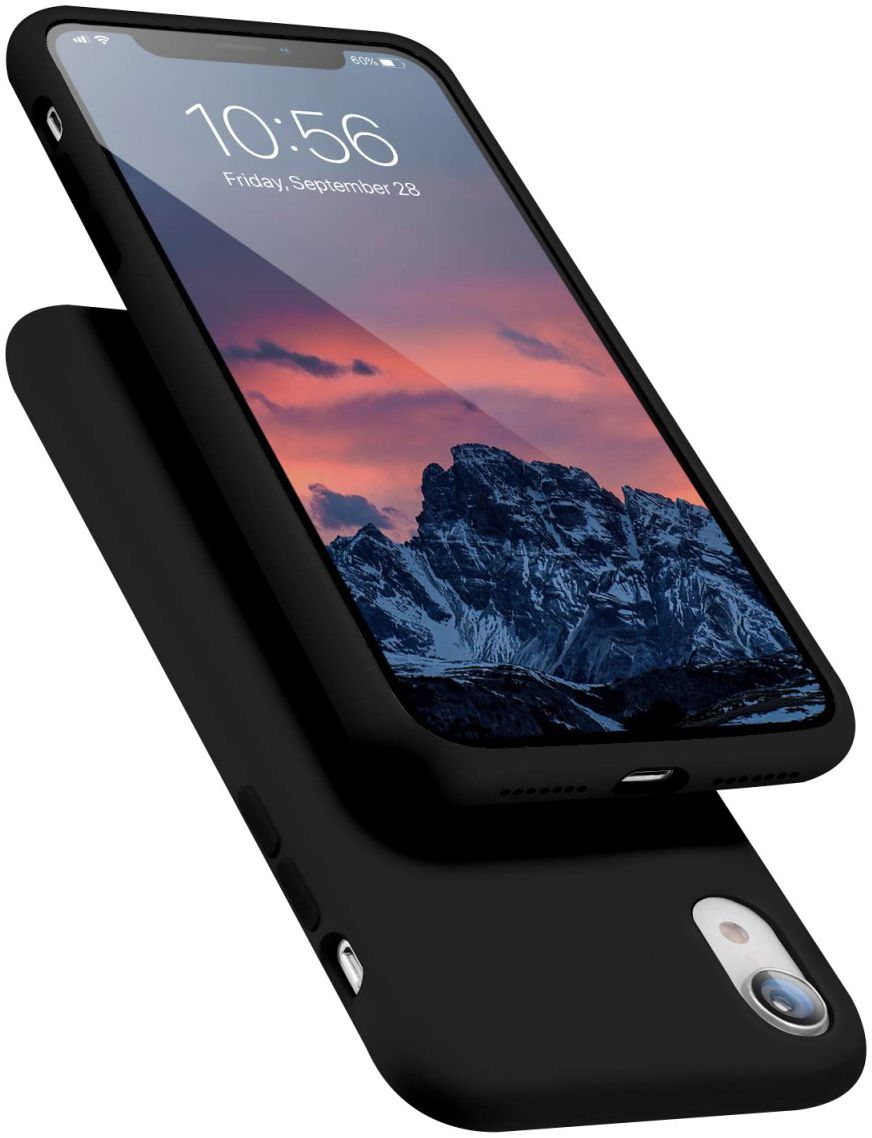 HappyCase Apple iPhone XR Hoesje Siliconen Back Cover Zwart afbeelding 2