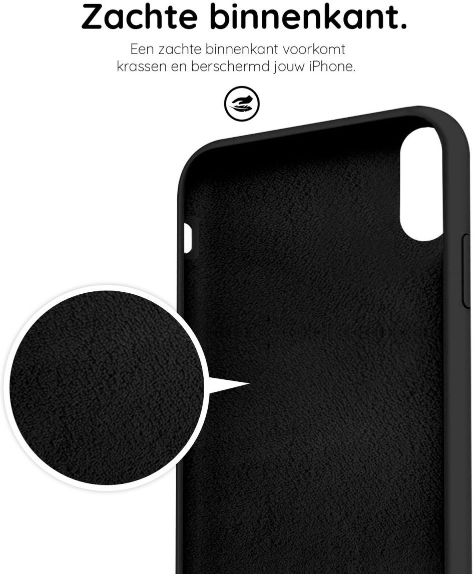 HappyCase Apple iPhone XR Hoesje Siliconen Back Cover Zwart afbeelding 6
