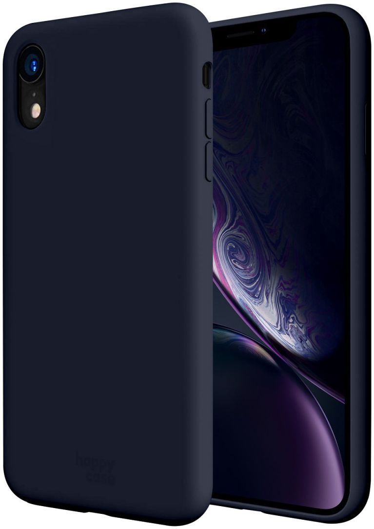 HappyCase Apple iPhone XR Hoesje Siliconen Back Cover Donker Blauw afbeelding 1