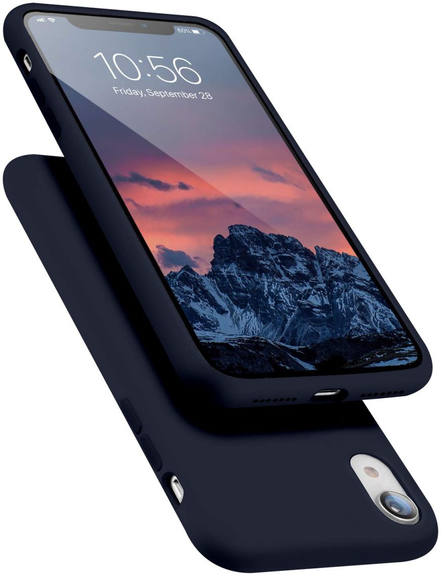 HappyCase Apple iPhone XR Hoesje Siliconen Back Cover Donker Blauw afbeelding 2