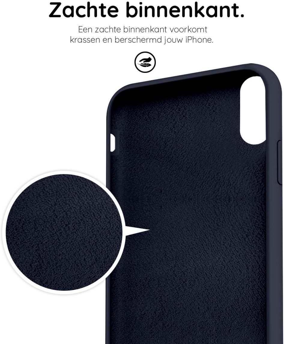 HappyCase Apple iPhone XR Hoesje Siliconen Back Cover Donker Blauw afbeelding 7