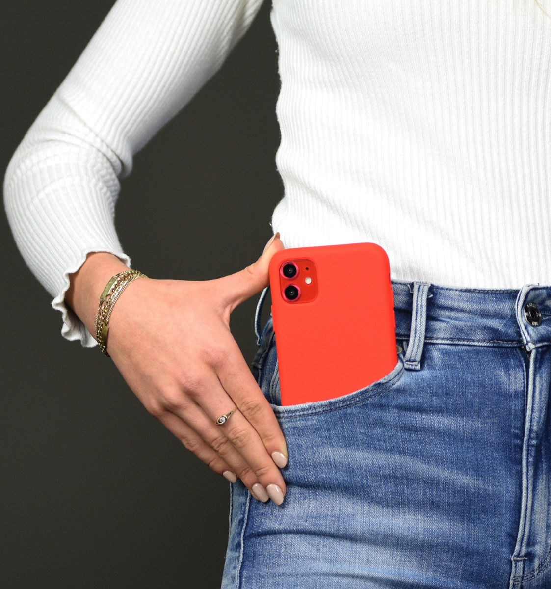 HappyCase Apple iPhone XR Hoesje Siliconen Back Cover Rood afbeelding 5