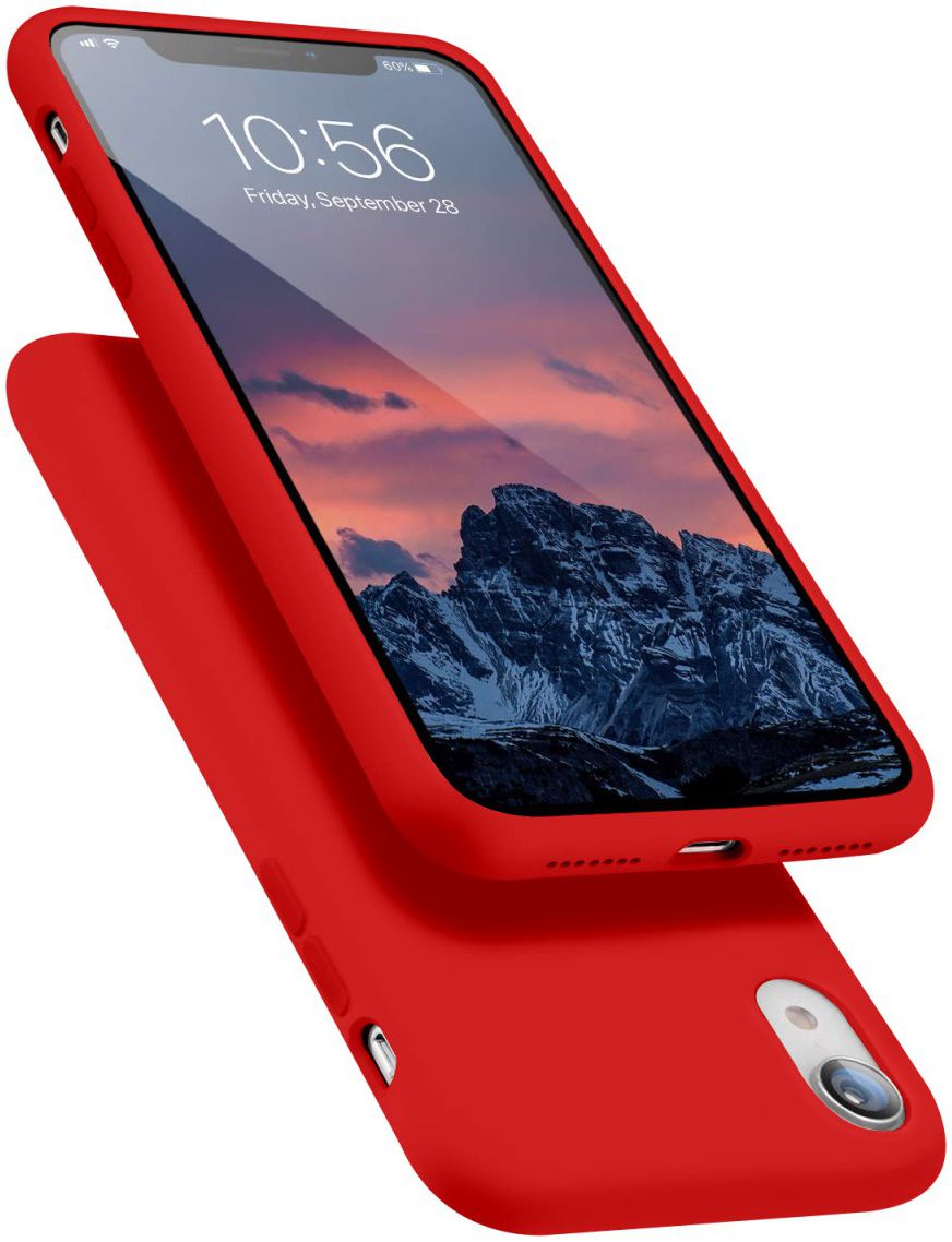 Invloed eenzaam Mauve HappyCase Apple iPhone XR Hoesje Siliconen Back Cover Rood | GSMpunt.nl