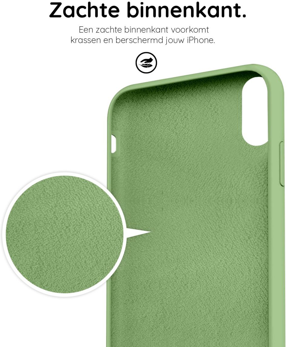 HappyCase Apple iPhone XR Hoesje Siliconen Back Cover Mint Groen afbeelding 4