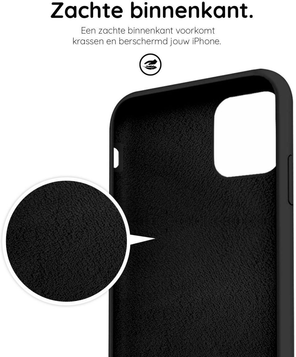 HappyCase Apple iPhone 11 Pro Siliconen Back Cover Hoesje Zwart afbeelding 7