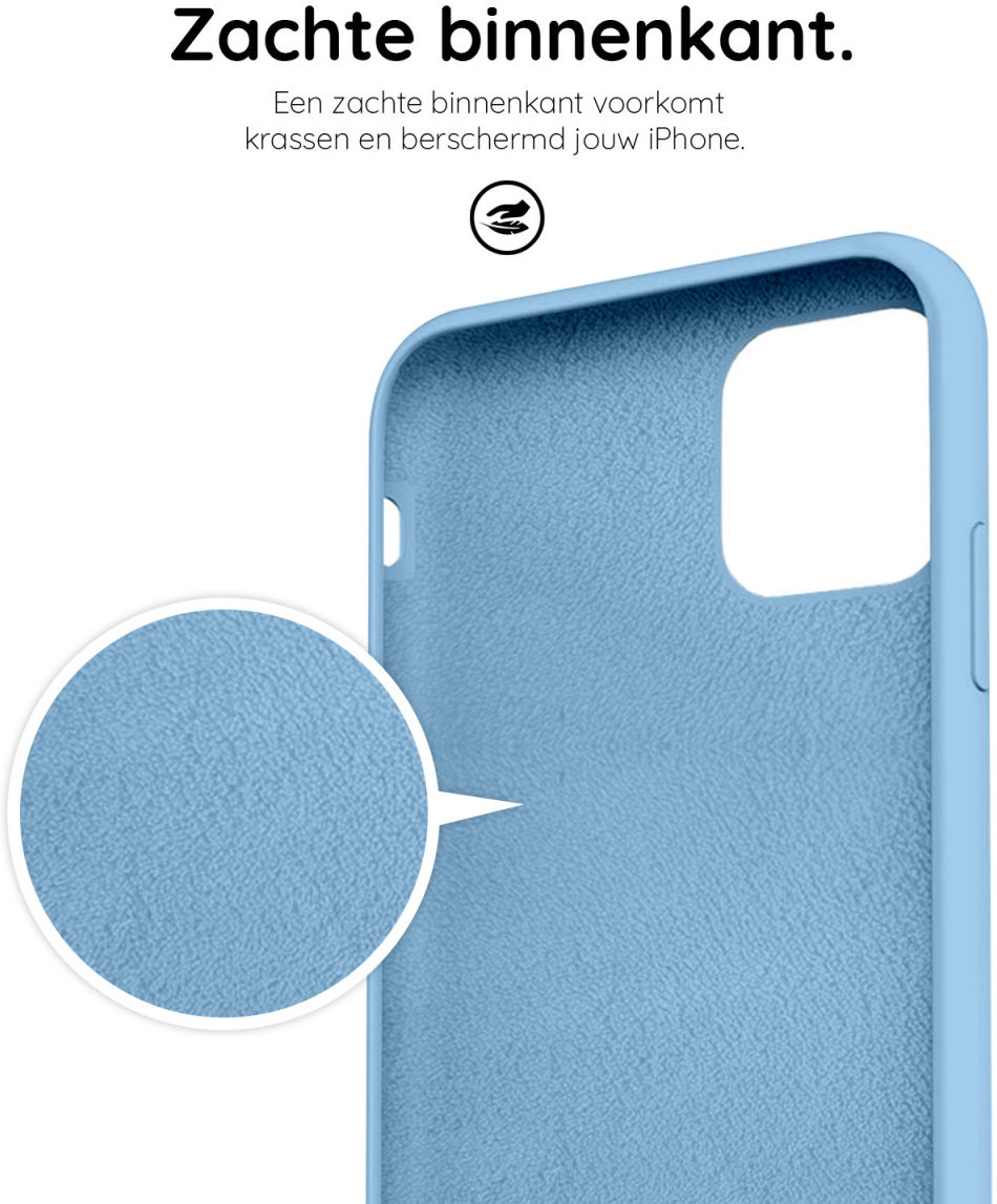 HappyCase Apple iPhone 11 Pro Siliconen Back Cover Hoesje Blauw afbeelding 7