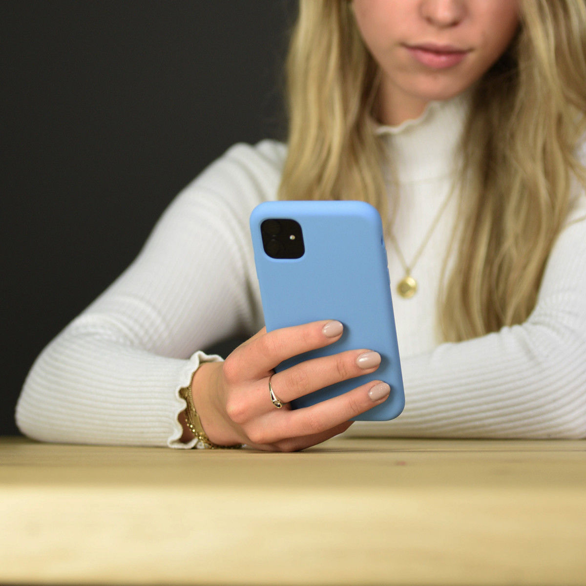 HappyCase Apple iPhone 11 Pro Siliconen Back Cover Hoesje Blauw afbeelding 4