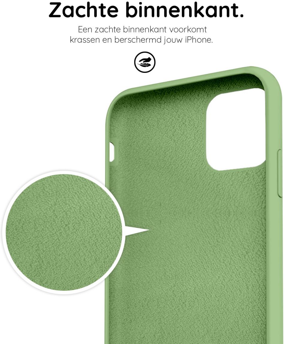 HappyCase Apple iPhone 11 Pro Siliconen Back Cover Hoesje Mint Groen afbeelding 8