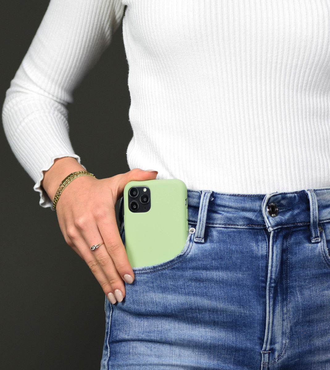 HappyCase Apple iPhone 11 Pro Siliconen Back Cover Hoesje Mint Groen afbeelding 5