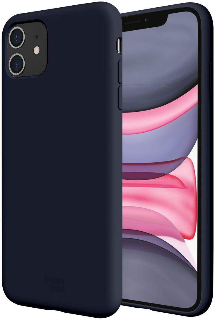 HappyCase Apple iPhone 11 Hoesje Siliconen Back Cover Donker Blauw afbeelding 1